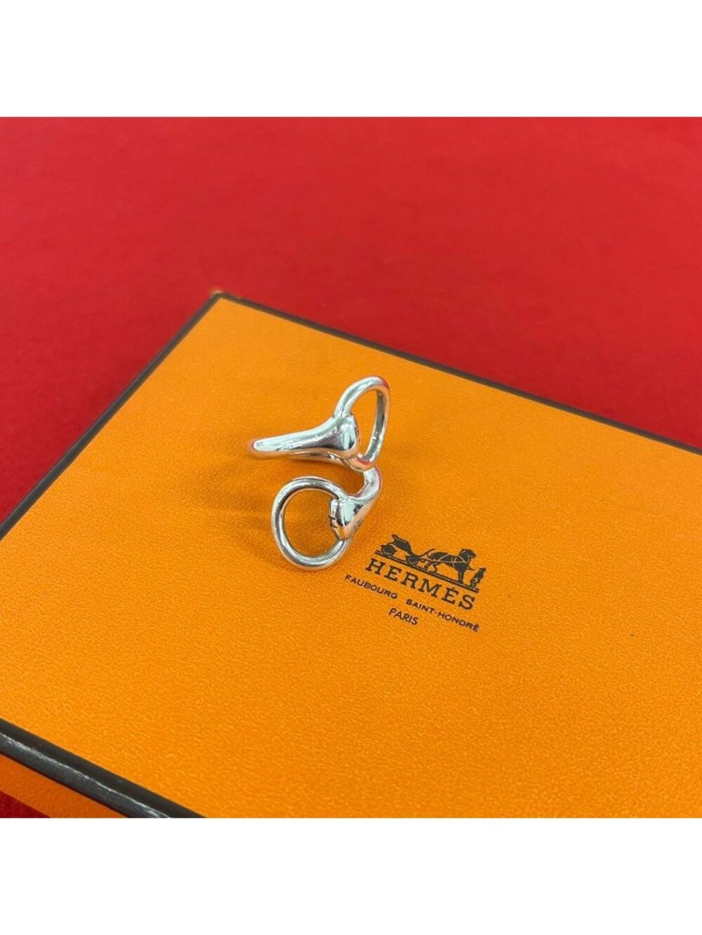Hermes Vintage Nausicaa Ring 925 Sterling Silver